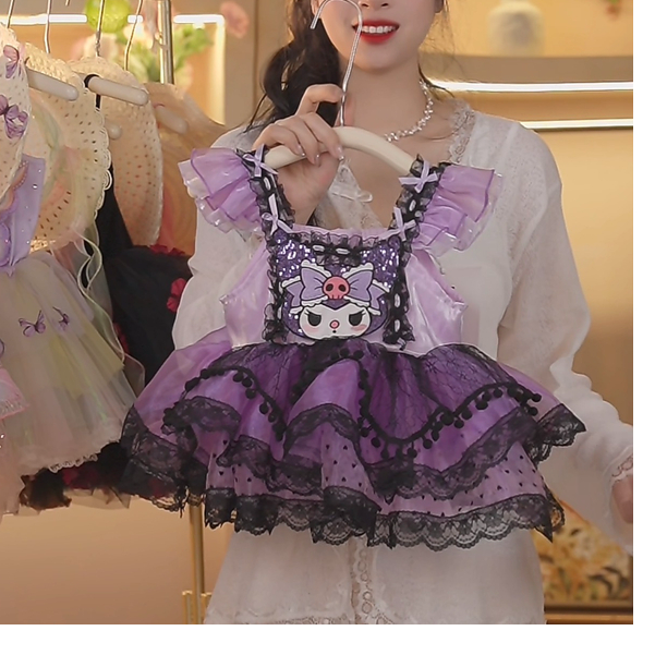 海宁1【库洛米】女童透气连衣裙夏季女宝礼服公主裙 GZQ25161TK