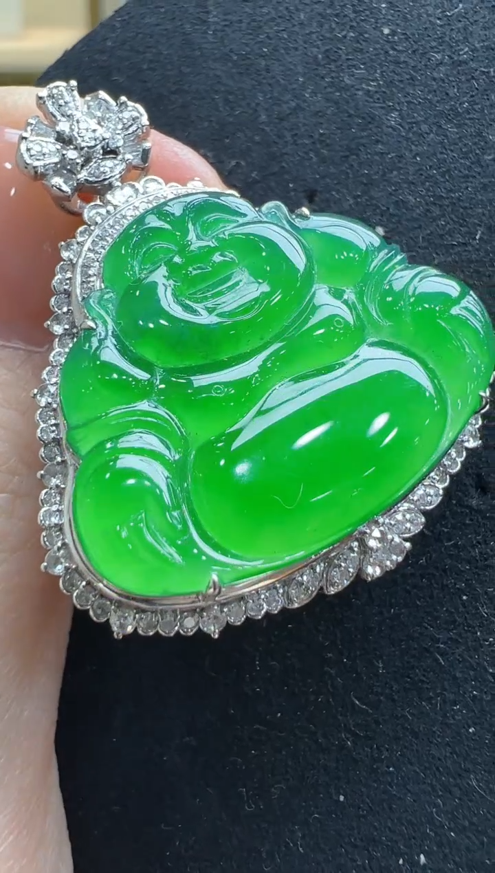 【闪购商品】翡翠吊坠(不含链)18K金镶嵌多样性发货拍一发一