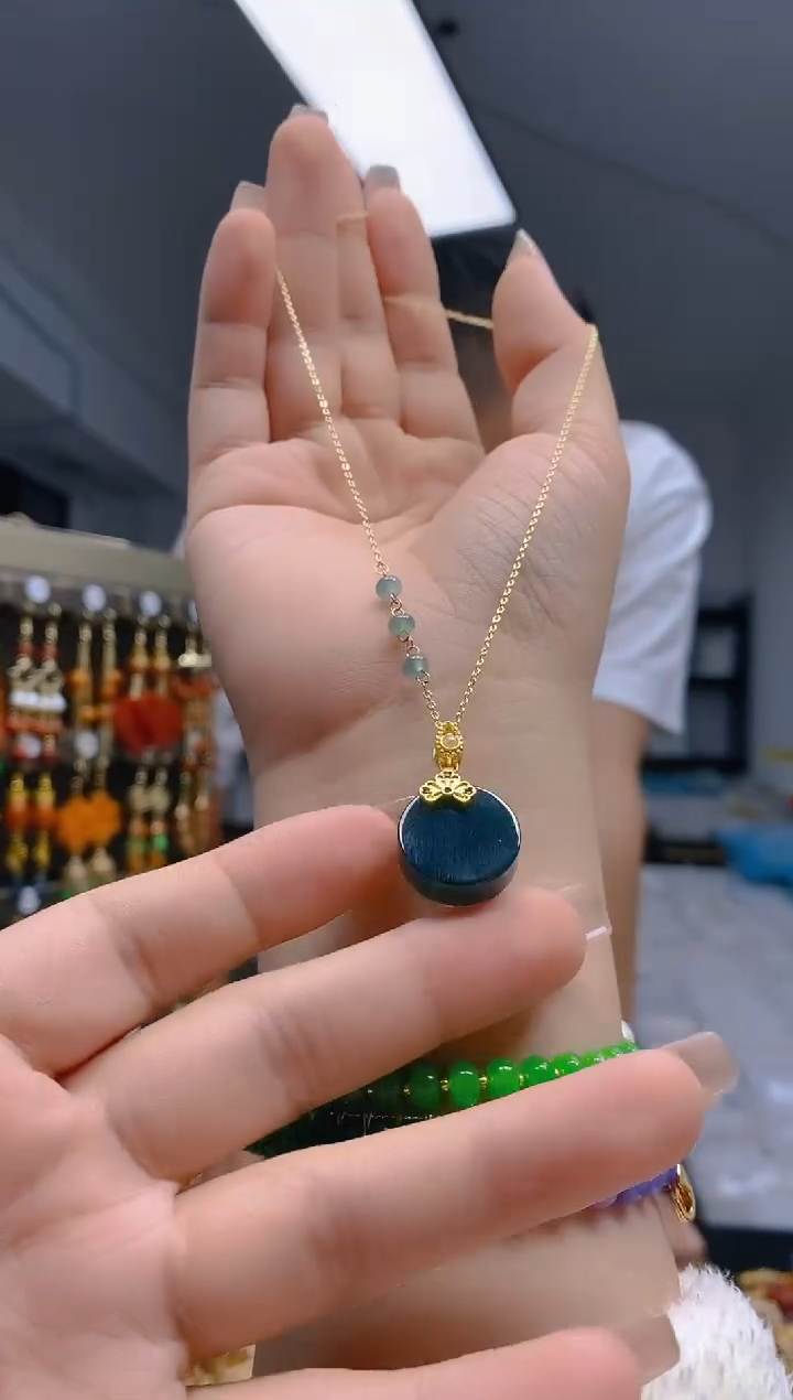 【闪购商品】翡翠耳饰合金39翡翠锁骨链