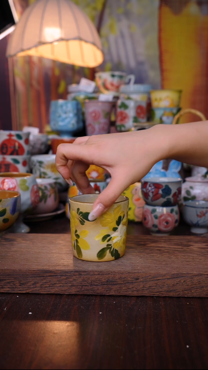 杯子泥垚手作 景德镇手工手绘陶瓷器物