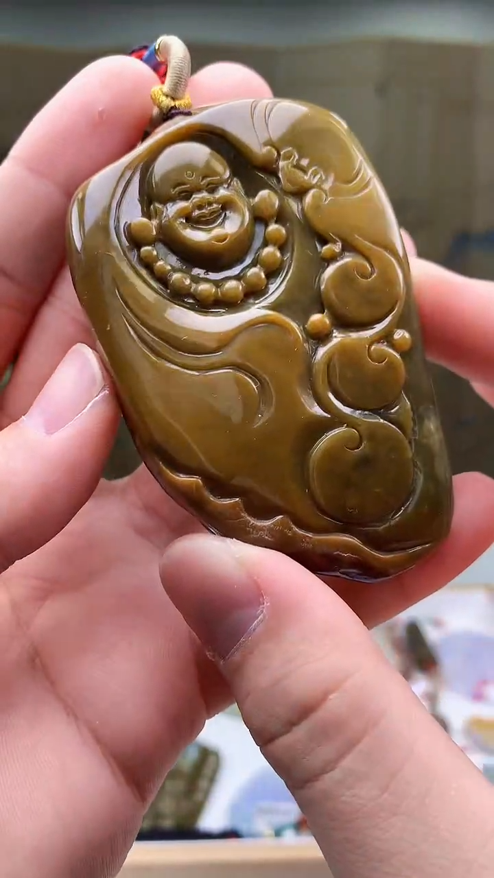 【闪购商品】定制翡翠未镶嵌4812bb-毛货挂件65