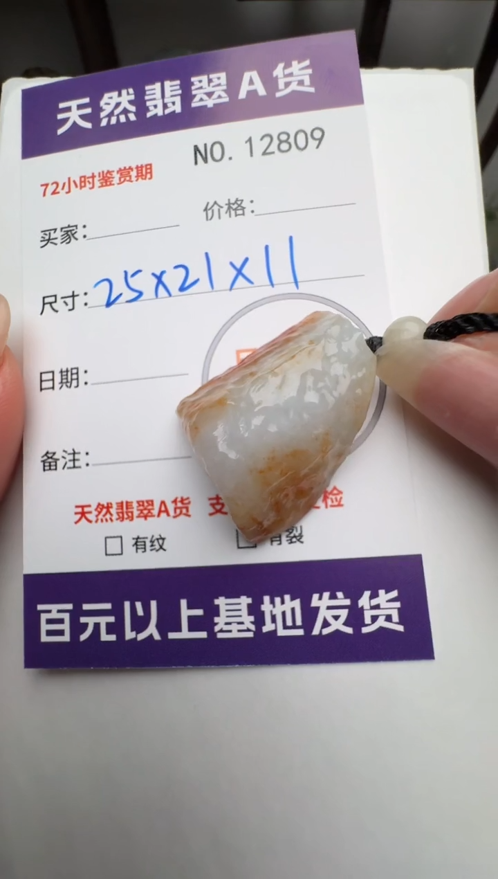 【闪购商品】翡翠颈饰未镶嵌翡翠12809