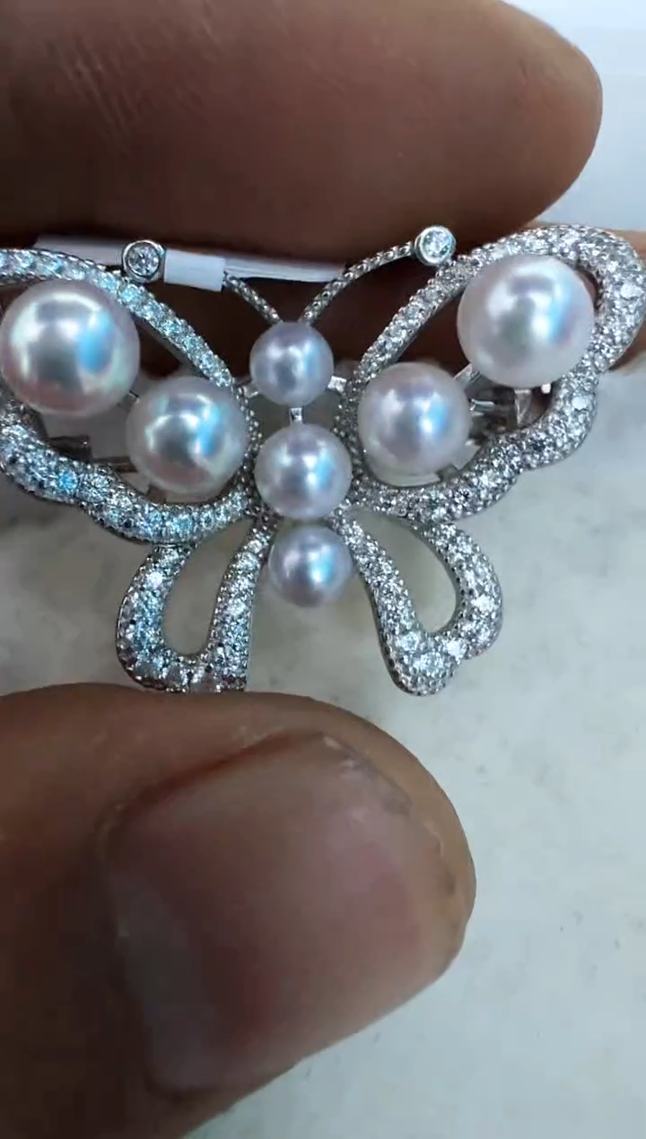 【闪购商品】海水珍珠胸针银S925镶嵌胸针