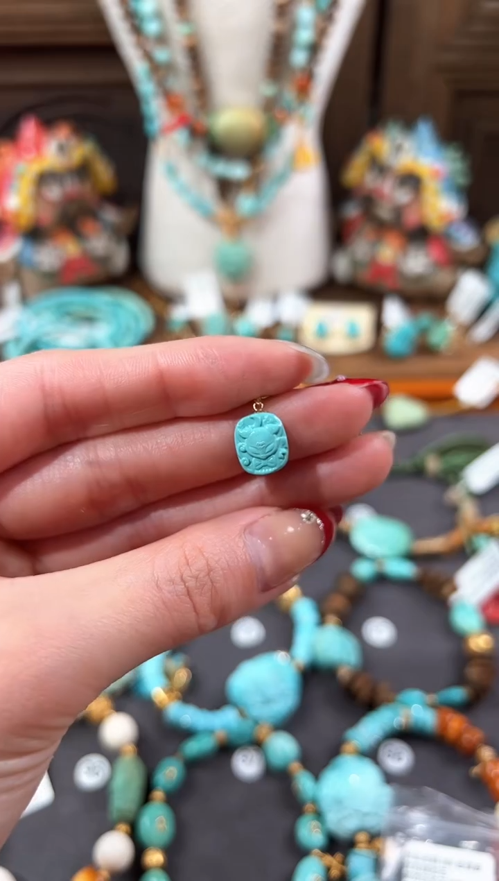 【闪购商品】绿松石提溜18K金镶嵌绿松石提溜