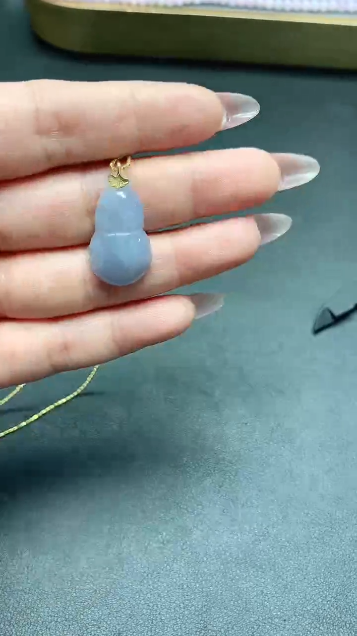 【闪购商品】翡翠18K金镶嵌颈饰礼盒 证书