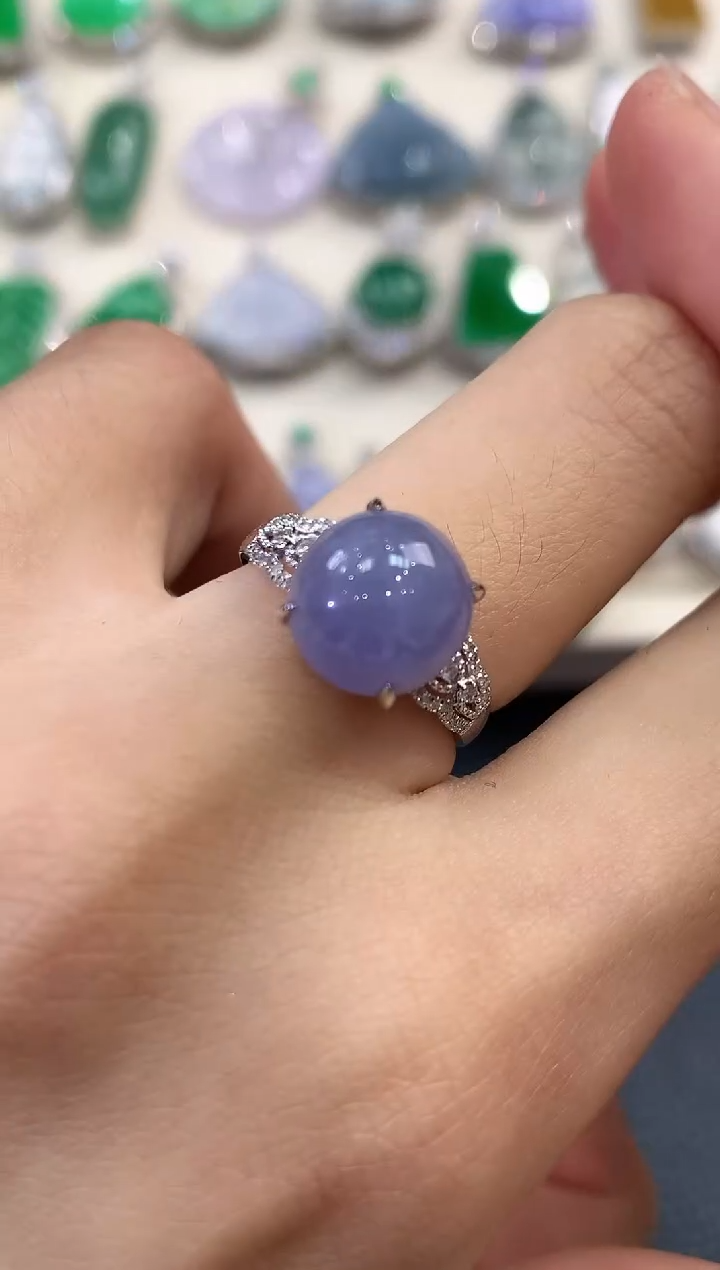 【闪购商品】翡翠戒指18K金镶嵌B69 有色差