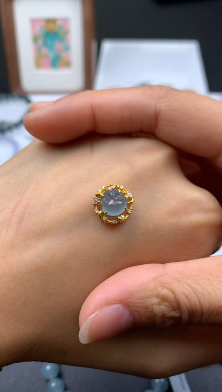 银S925镶嵌定制翡翠髦*蟲镶嵌费不退不换