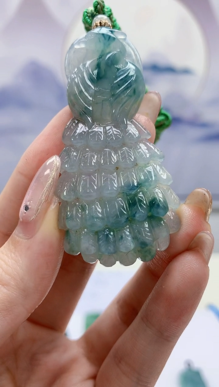 【闪购商品】定制翡翠未镶嵌4868jw-毛货挂件210