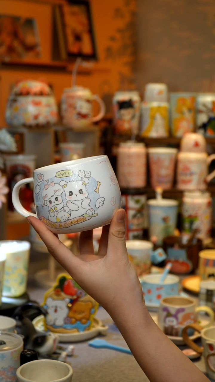 【闪购商品】杯陶瓷景德镇高温釉下彩&W364