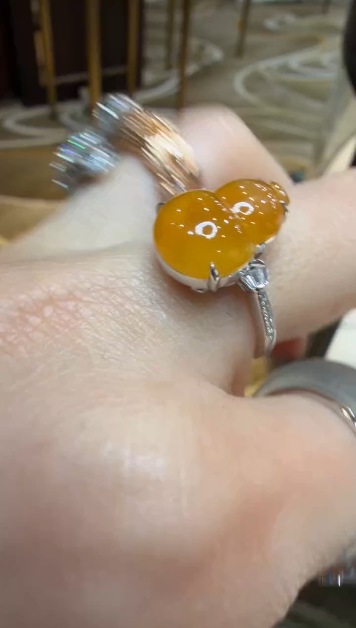 18K金镶嵌戒指翡翠多样性团购发一件