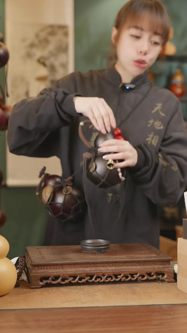 【闪购商品】161号精品天然大漆工艺防渗内胆酒葫芦~