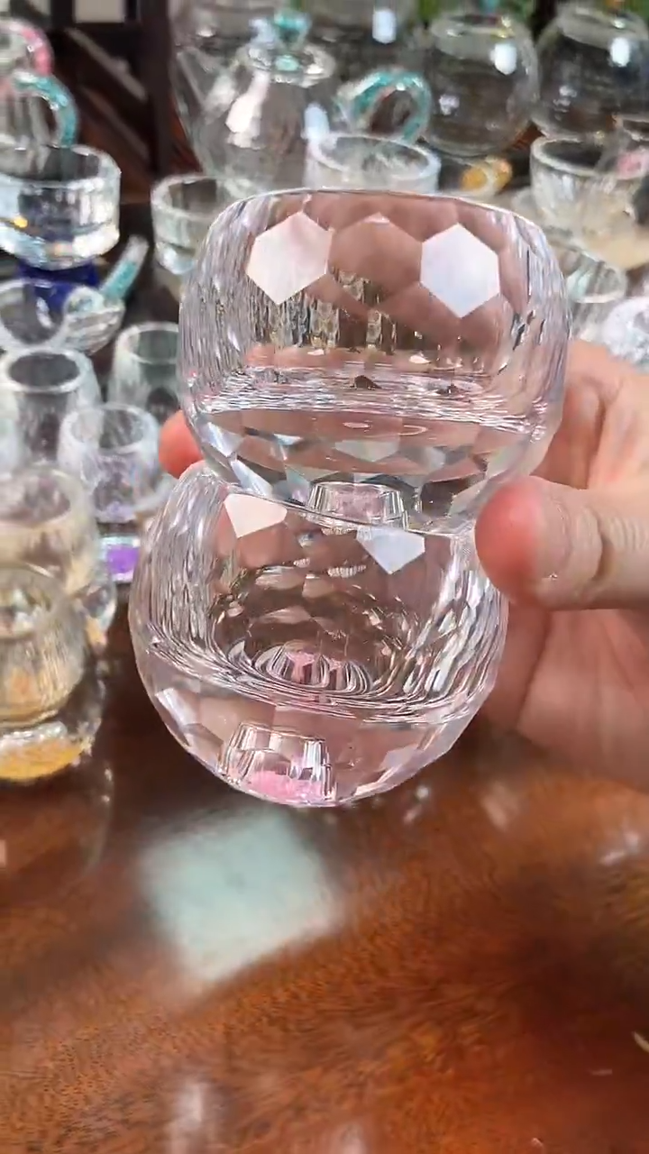【闪购商品】玺宴新款水晶球形茶碗粉钻2个装