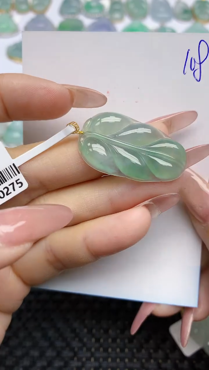 【闪购商品】翡翠颈饰18K金镶嵌天然A货翡翠 108