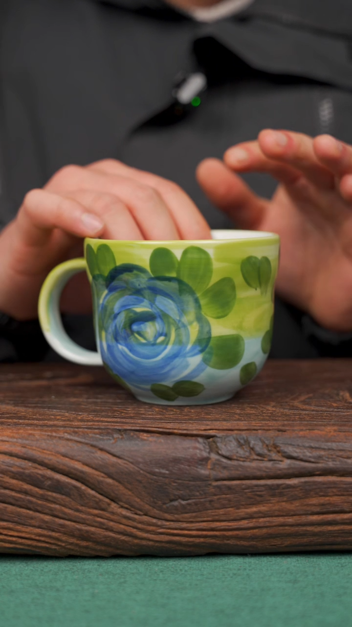 【闪购商品】瓷片82景德镇杯釉下手工手绘瓷器