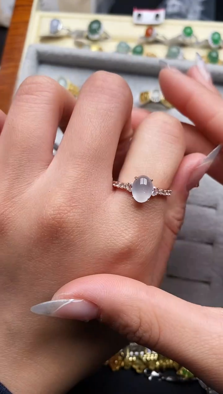 【闪购商品】翡翠戒指银S925镶嵌3333333+ 9
