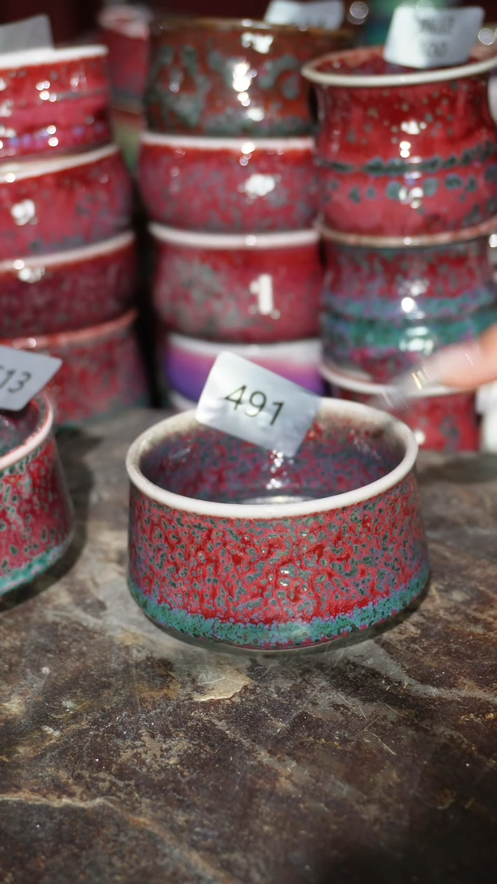 摆件陶精品窑变钧瓷茶器