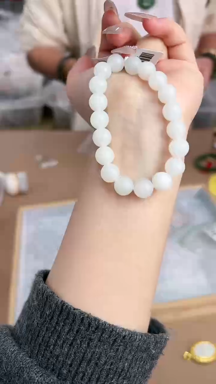 【闪购商品】和田玉米达未镶嵌手串10m