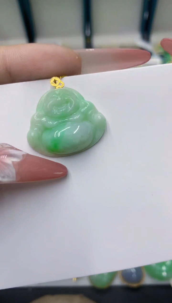 颈饰18K金镶嵌翡翠11111