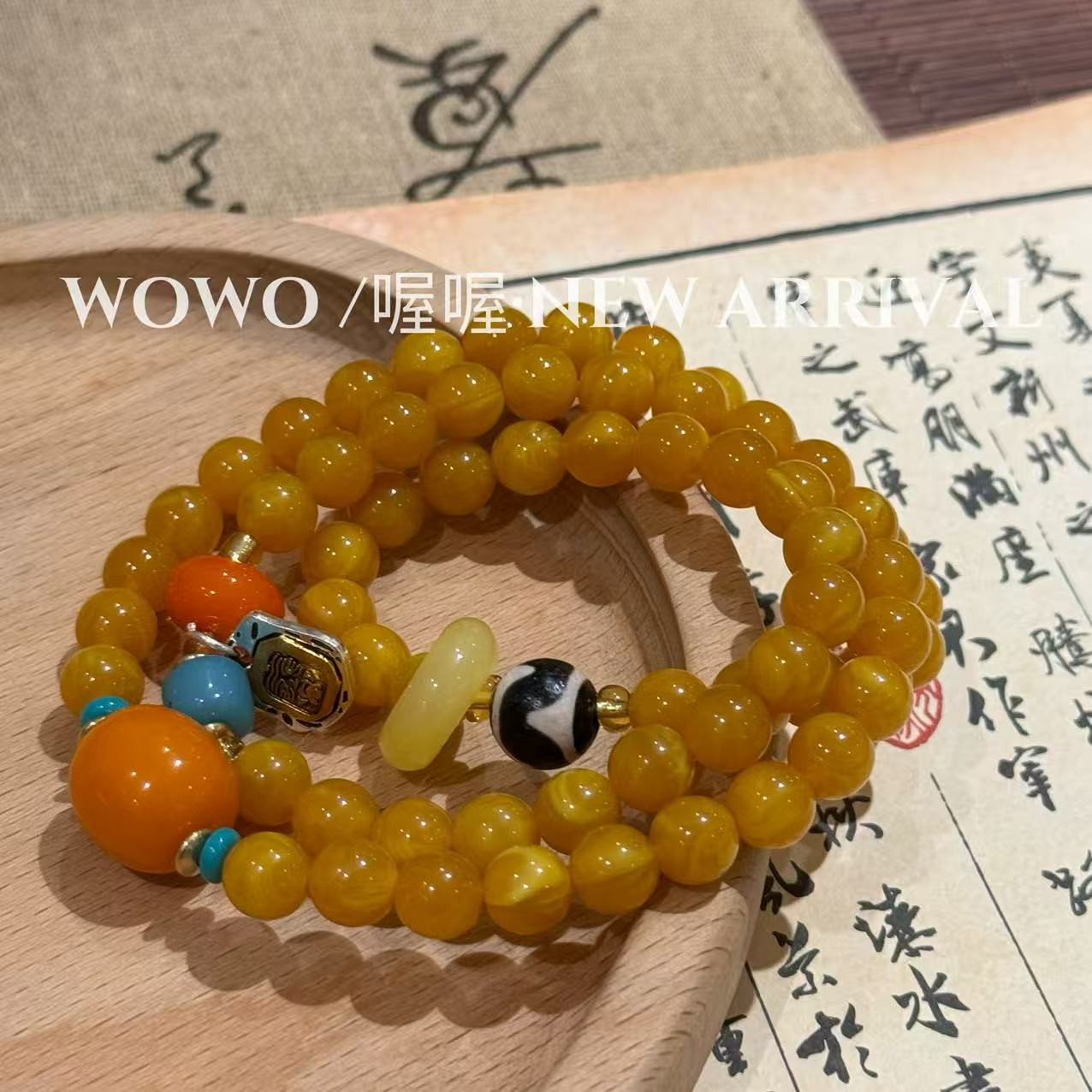 手链 【四喜专属】W0W0“新中式复古国风三圈”手链S1101