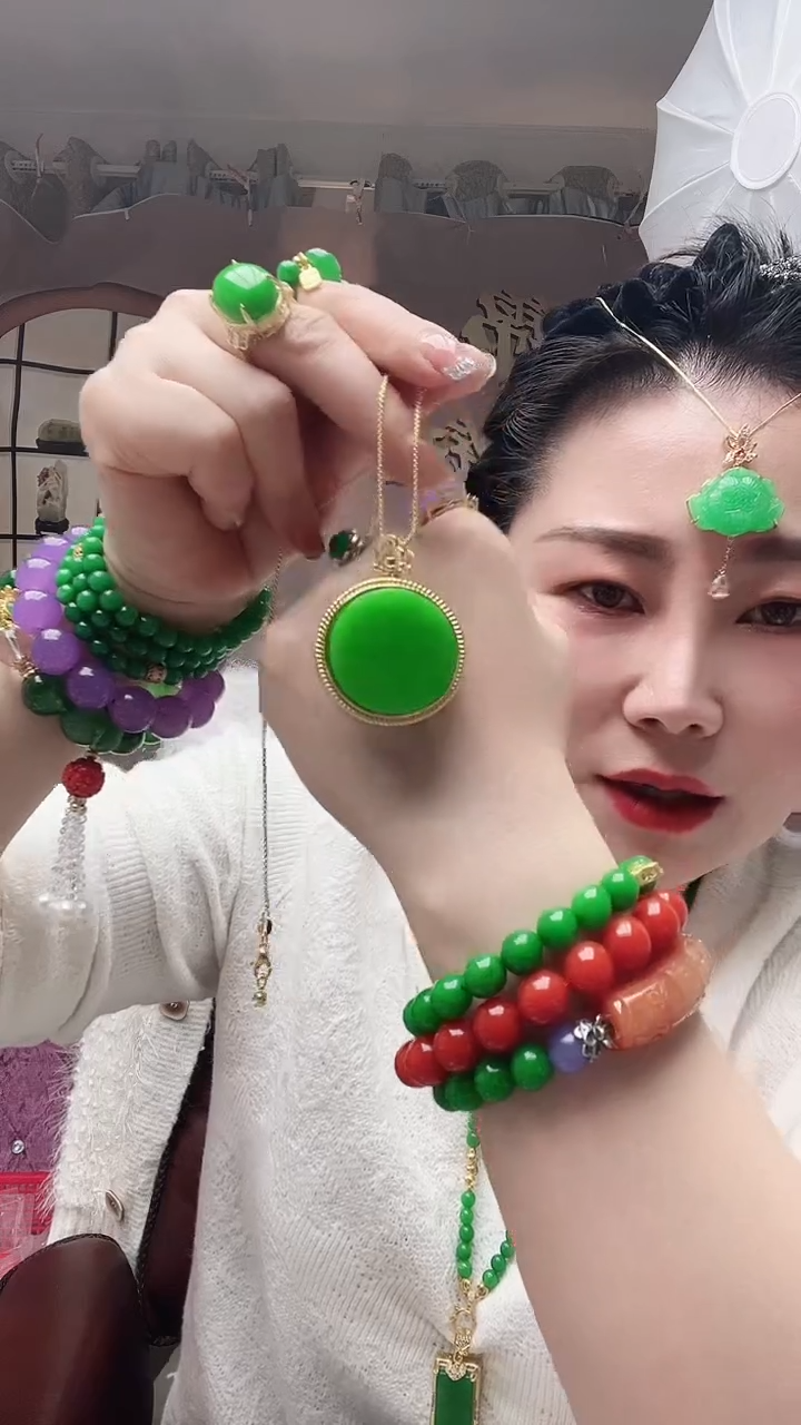 【闪购商品】翡翠颈饰14K金镶嵌X63号