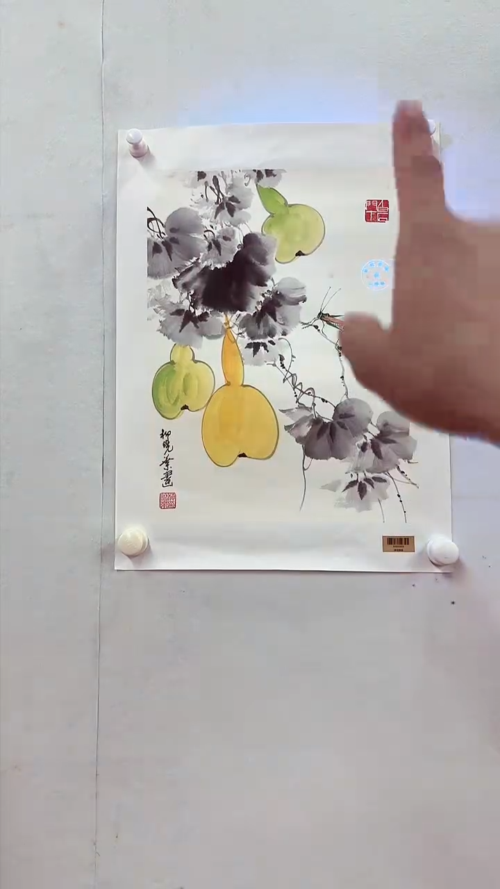 国画国画柳晓叶绘画1.5平尺 草虫