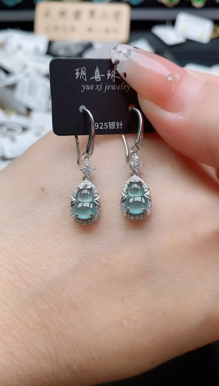 银S925镶嵌戒指翡翠1