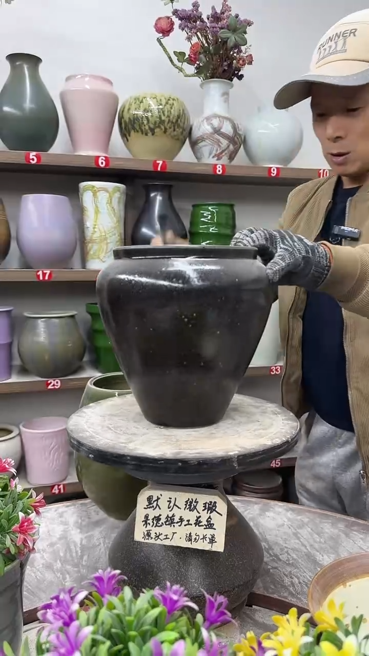 12-13-高23口18瑕-花盆