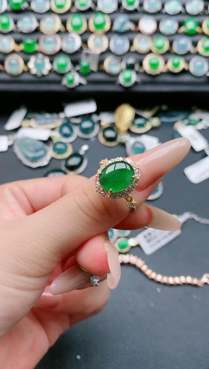 【闪购商品】翡翠戒指银S925镶嵌11111111