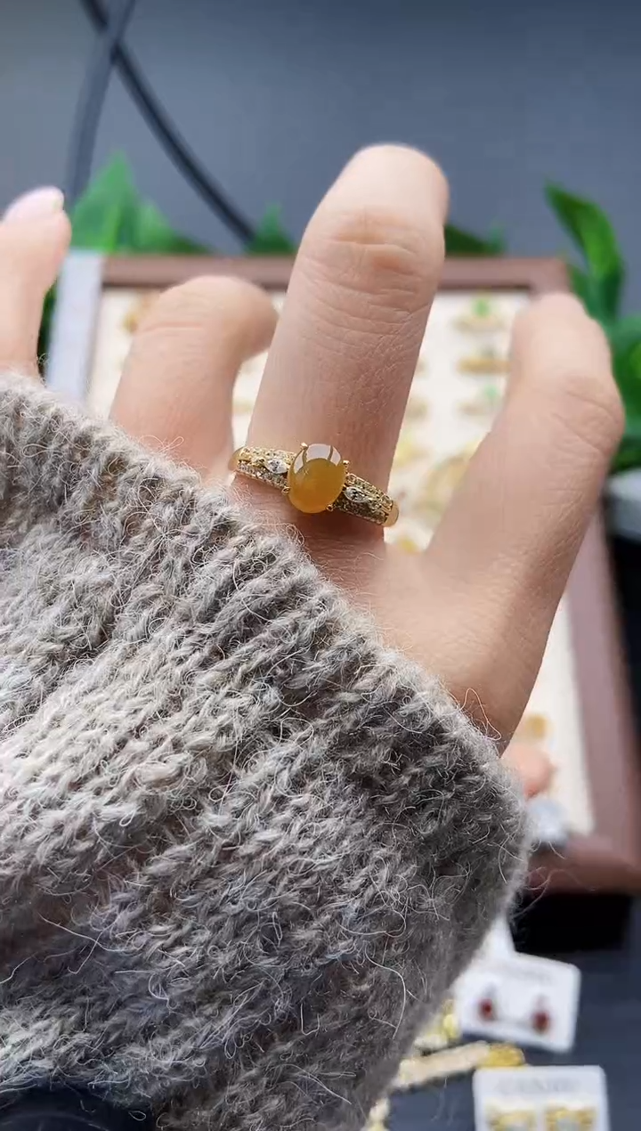 银S925镶嵌戒指翡翠12