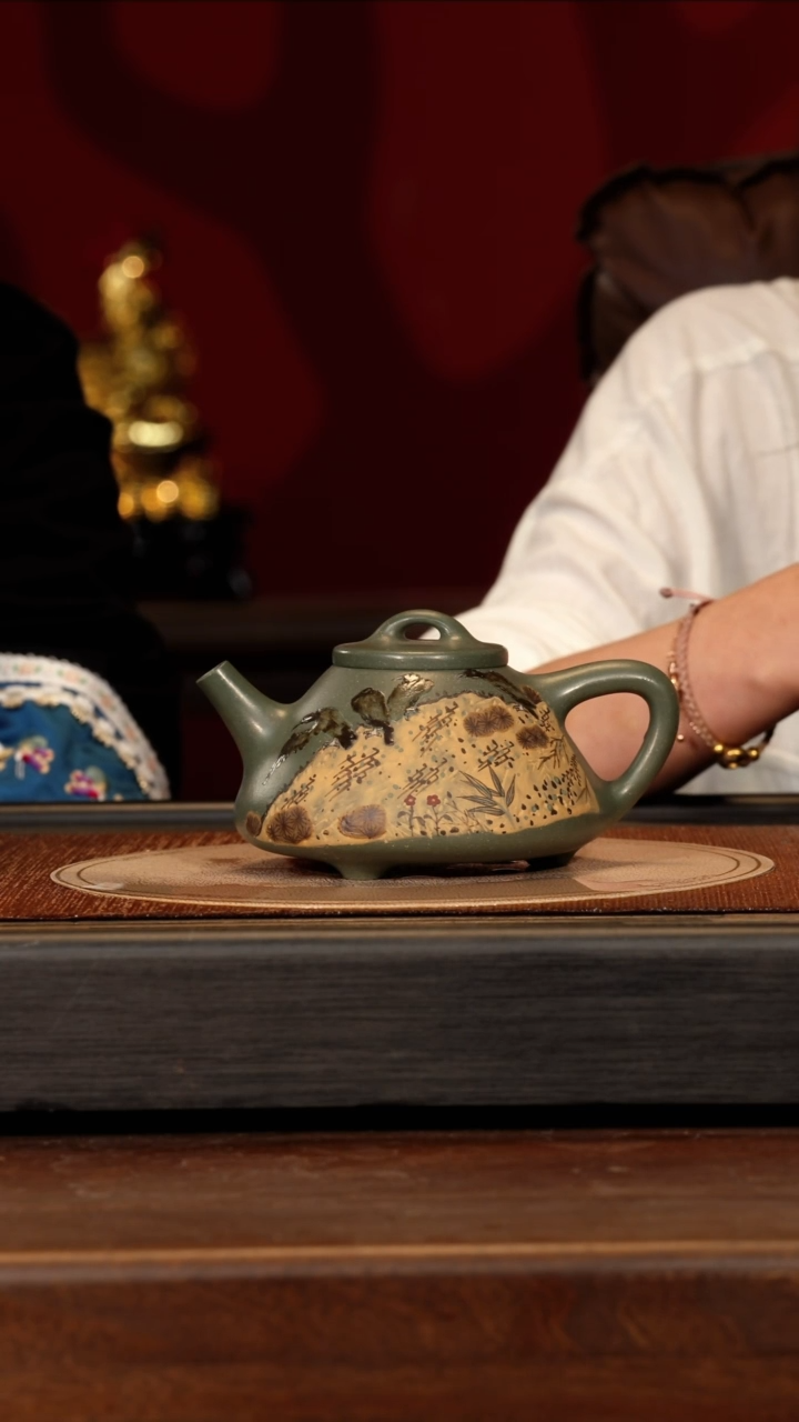 茶壶紫砂紫砂DXY 绿泥 子冶石瓢 