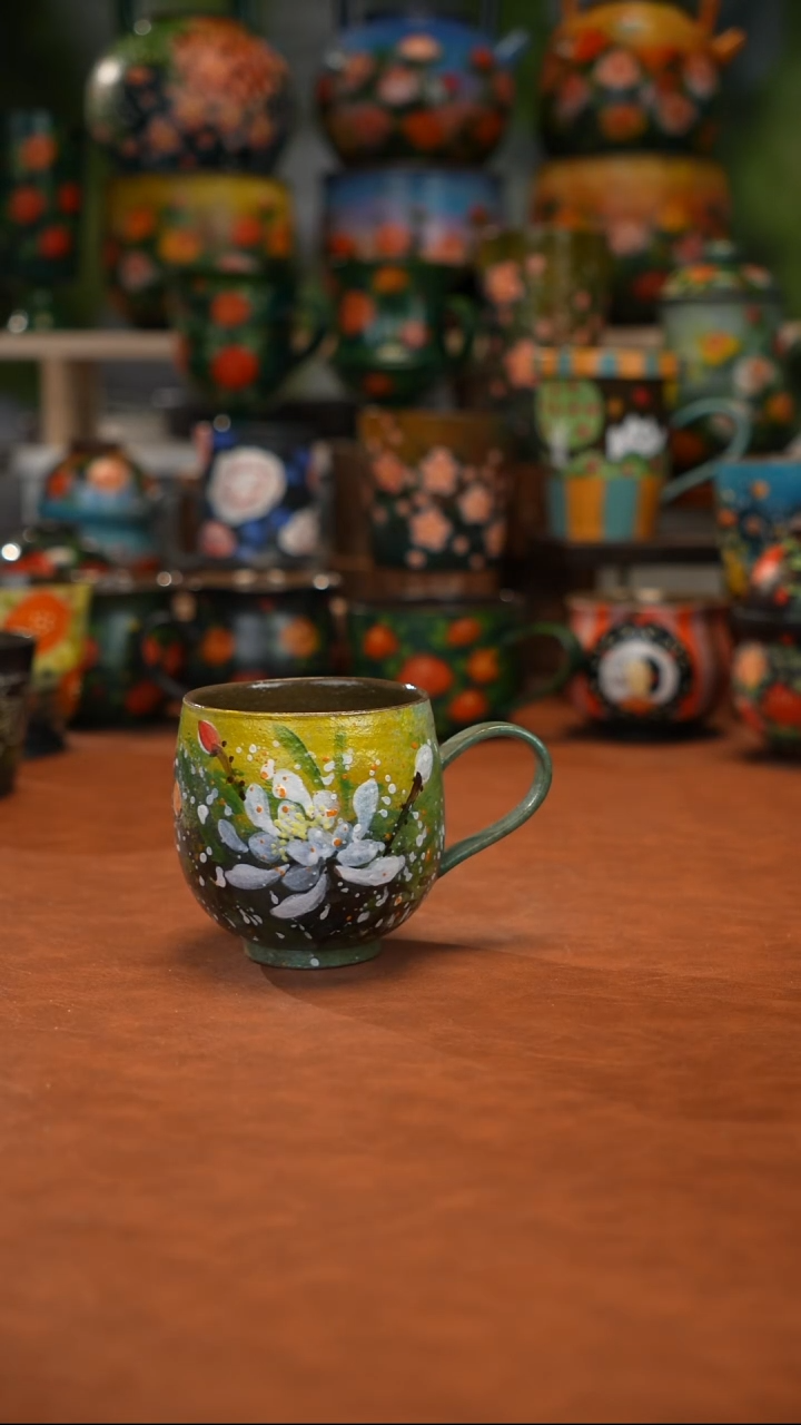 陶瓷油画手绘釉下彩