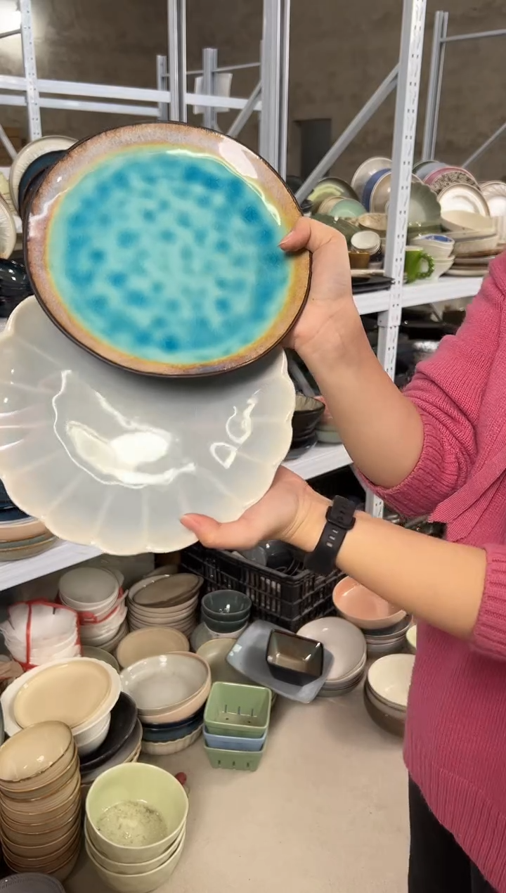 陶瓷外贸尾货瑕疵满20包邮X2 小盘8英寸