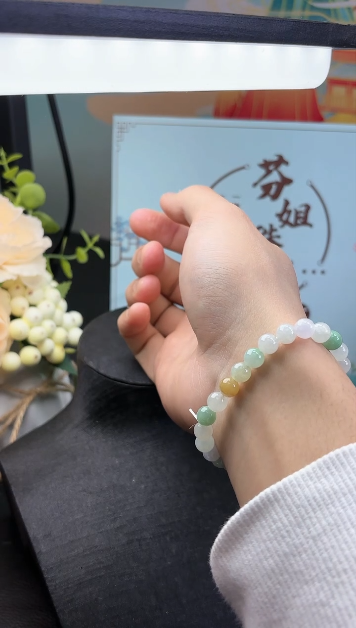 【闪购商品】翡翠手串未镶嵌YM707 手串卡6左右