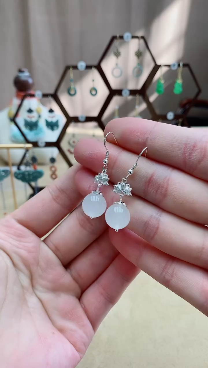 未镶嵌耳钉玛瑙/玉髓1