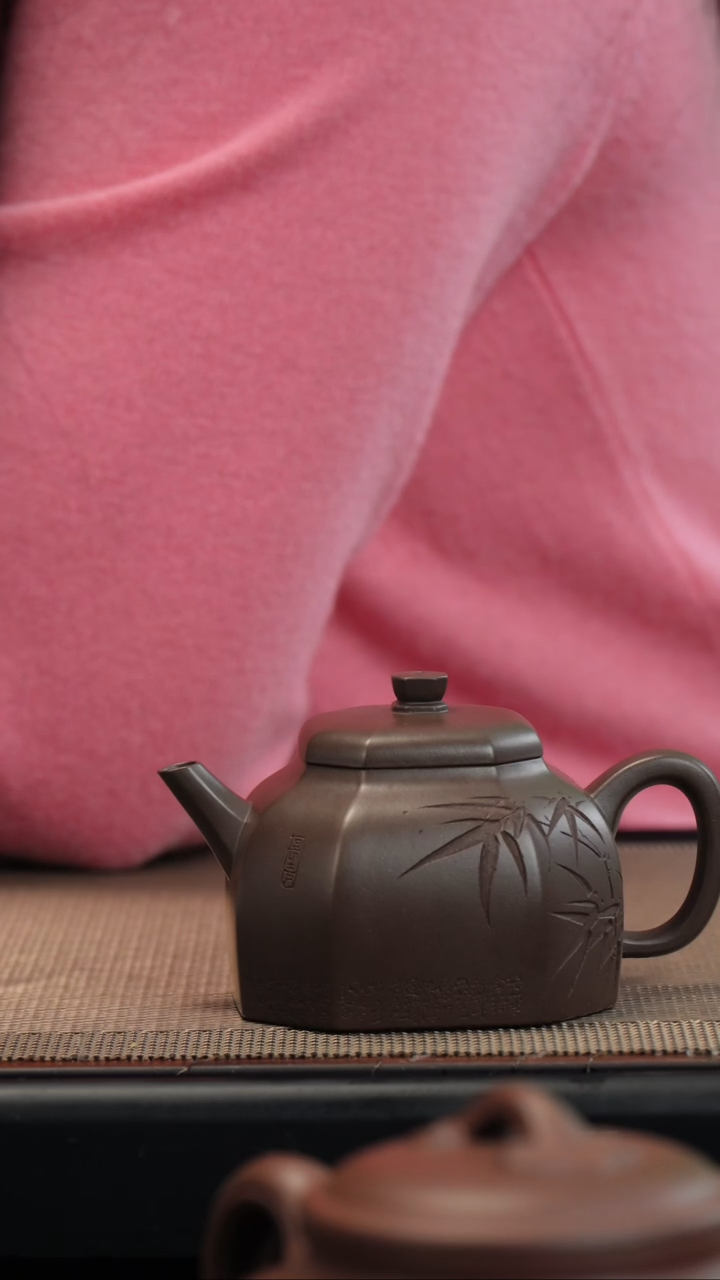 【闪购商品】紫砂茶壶老紫泥四方抽角