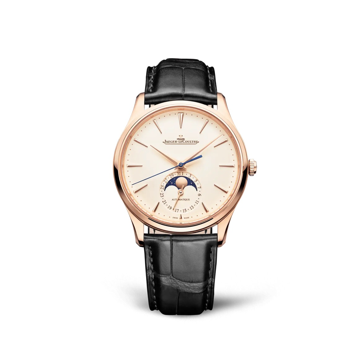 99新 Jaeger-LeCoultre/积家 超薄大师系列自动机械玫瑰金39mm