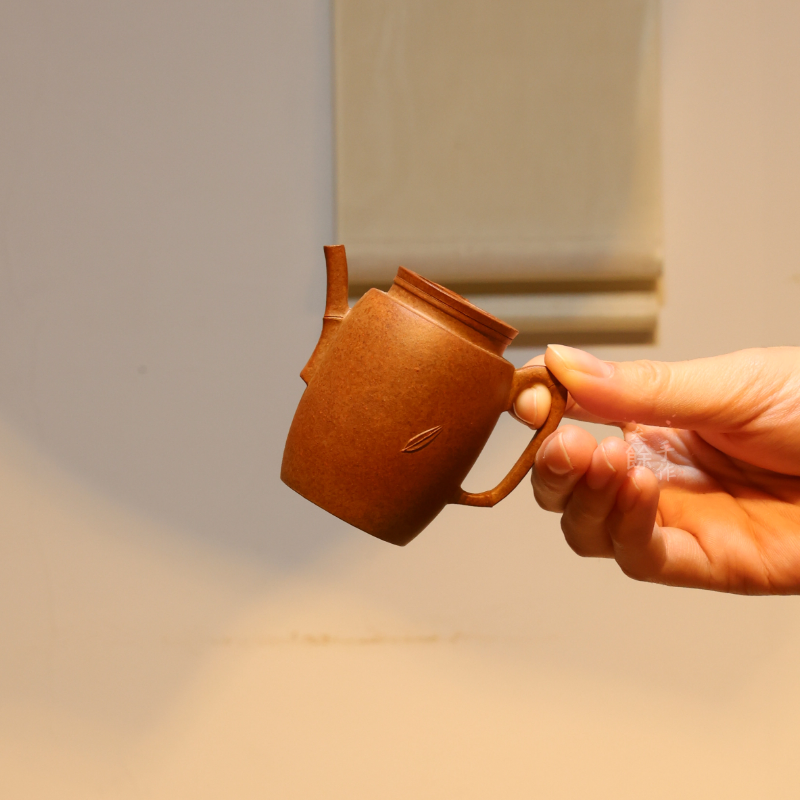 知餘造器 解忧二式紫砂壶宜兴紫砂壶原矿段泥柴烧紫砂壶75CC