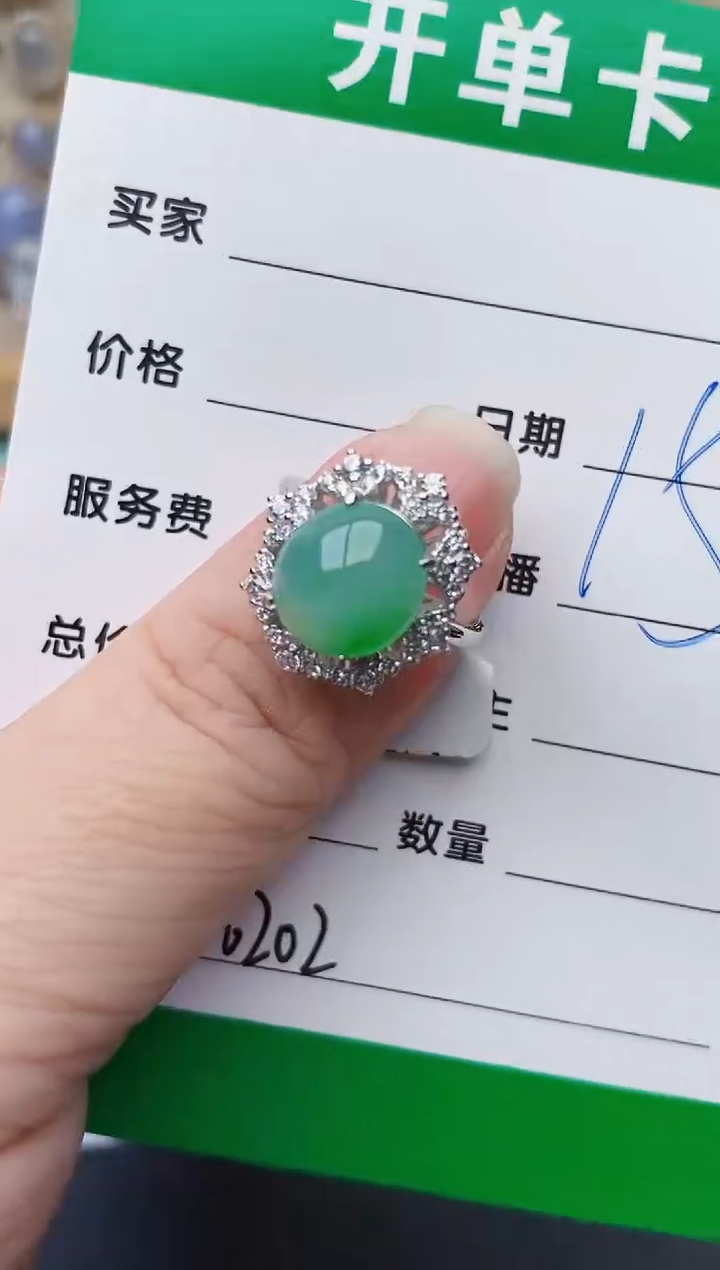 颈饰银S925镶嵌翡翠0202