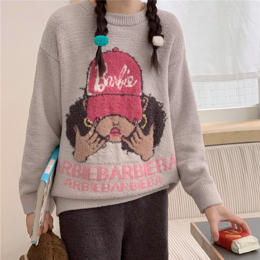 清货福利软绵绵开衫睡衣女秋冬加厚保暖甜美可爱半边绒家居服