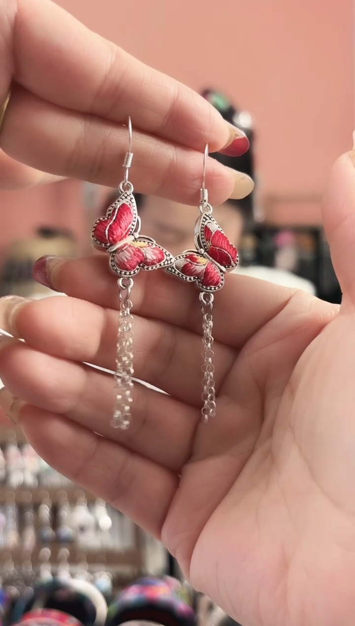 织绣艺枝独绣手工饰品125