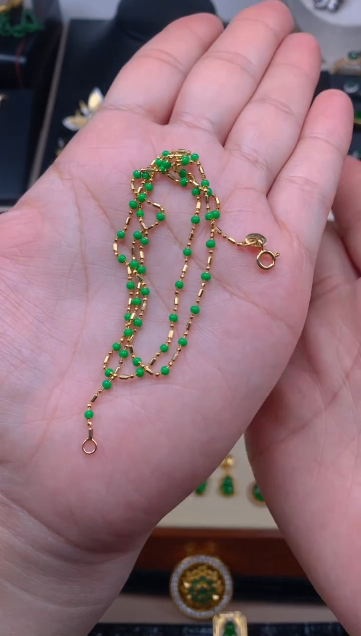 【闪购商品】翡翠吊坠(不含链)银S925镶嵌项链