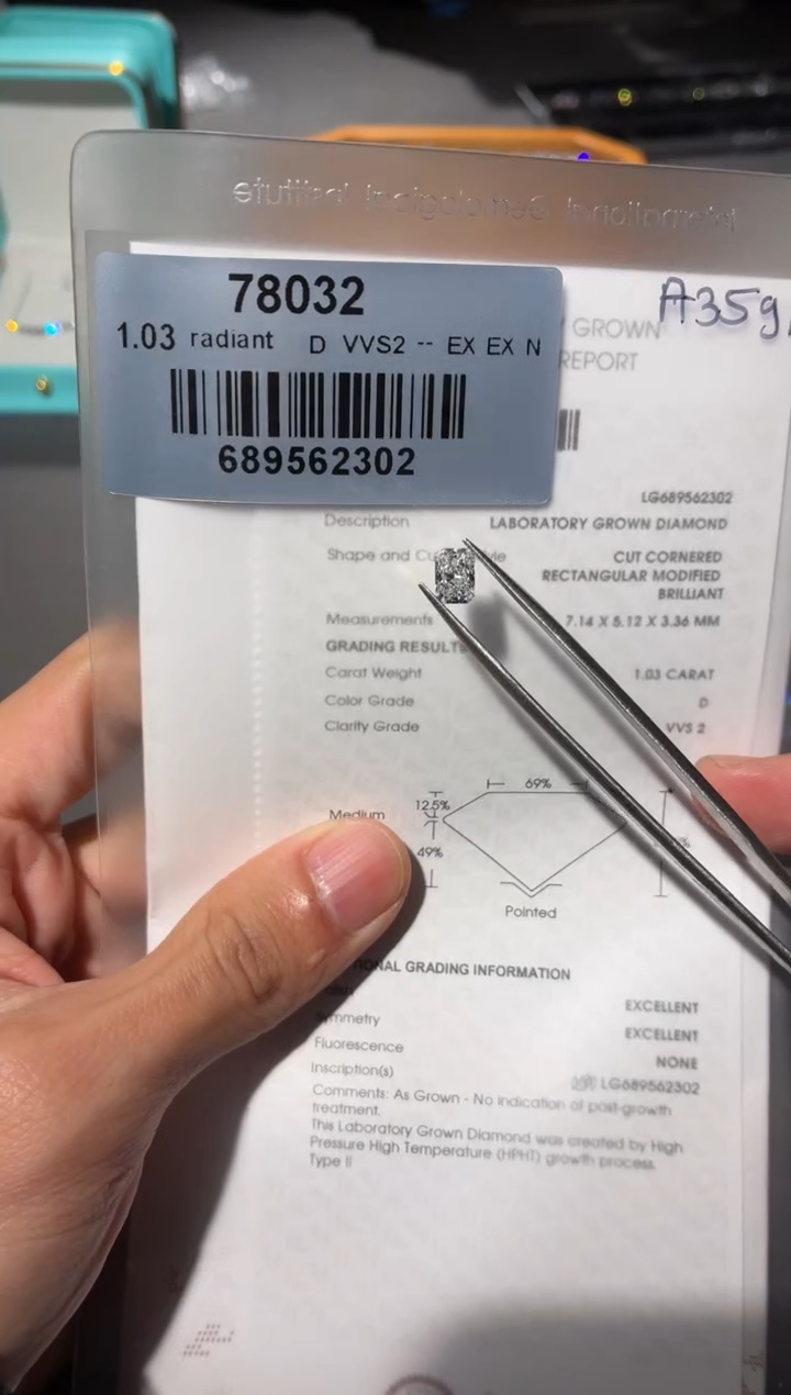 裸石实验室培育钻石1.03