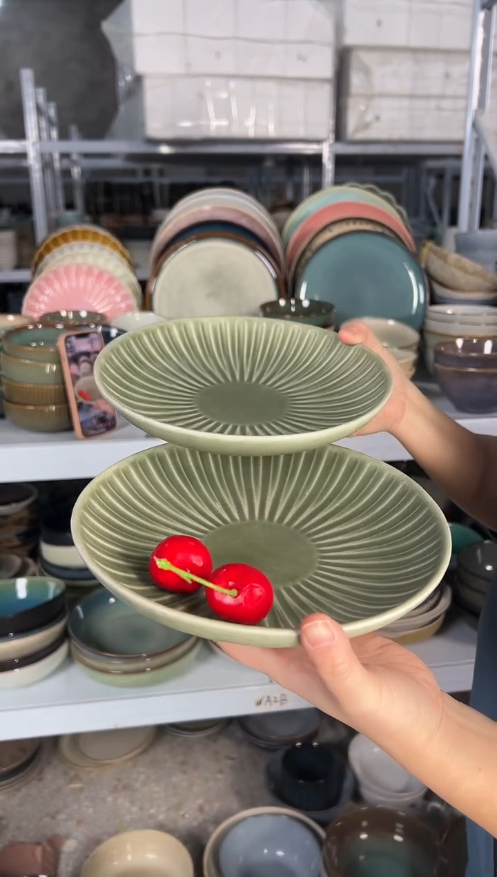 陶瓷外贸尾货瑕疵满20包邮重瑕特价孤品清仓X2深盘