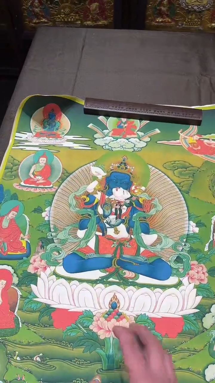 卷轴画【主播精品】高端卷轴画——唐卡普贤109