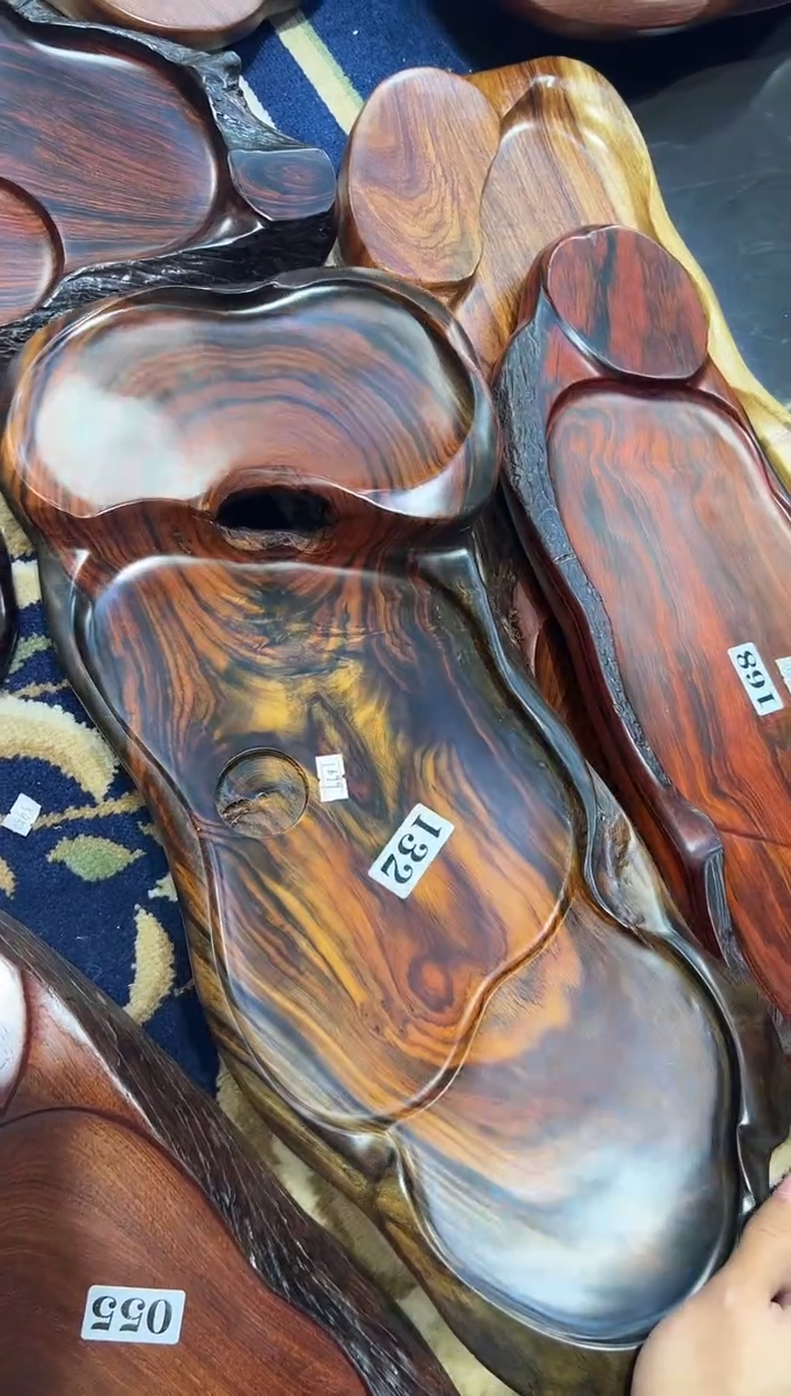 【闪购商品】交趾黄檀（大红酸枝）茶盘132