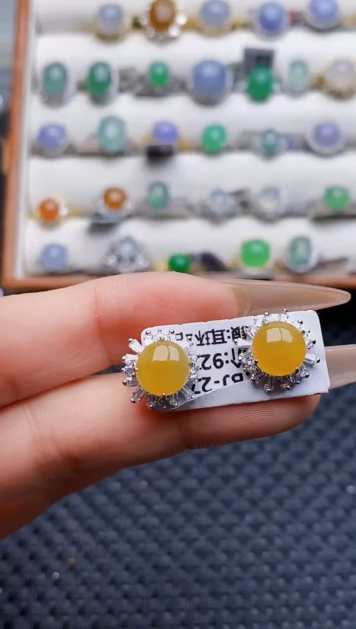 银S925镶嵌戒指翡翠1446