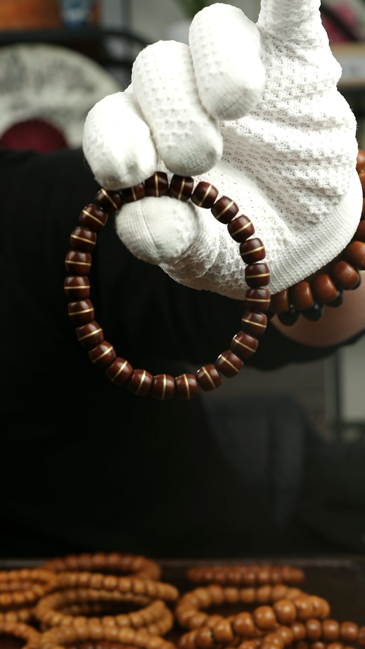 【闪购商品】龙眼菩提手串紫金鼠金腰带枣红皮9*8