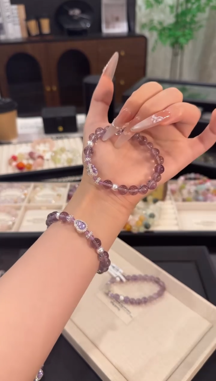 水晶手链合金紫水晶x1837