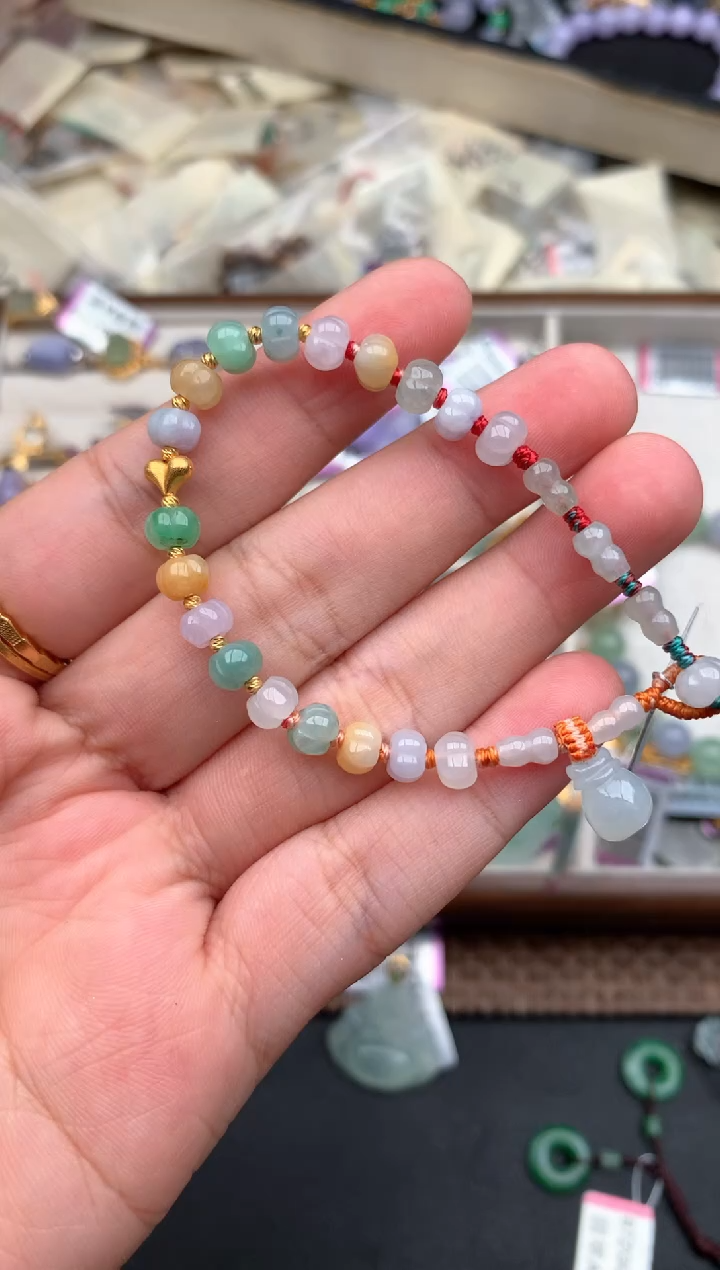 18K金镶嵌挂件翡翠一备注手围