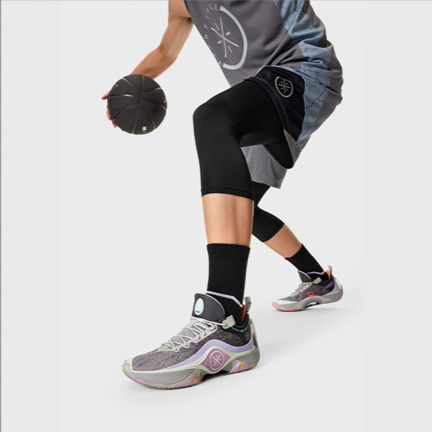 LI-NING/李宁39码-45码篮球鞋跑步轻便透气网面缓震男士白蓝